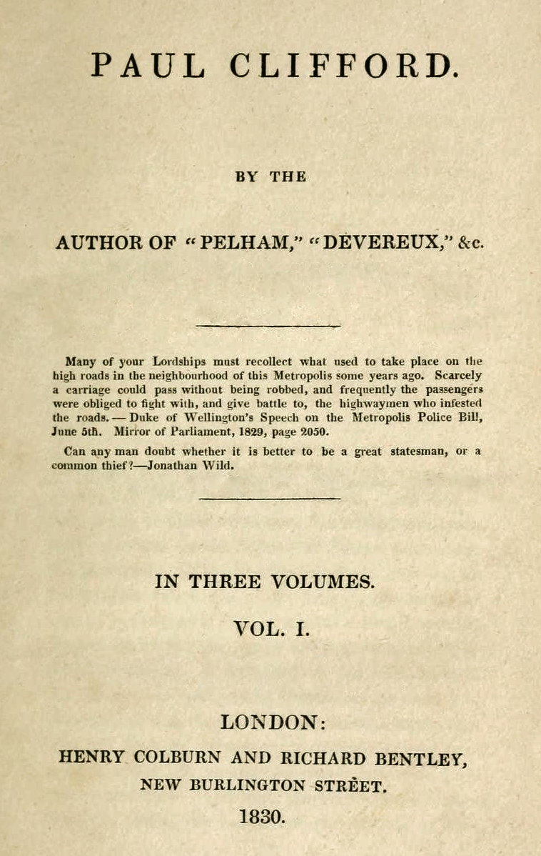 Paul Clifford — Complete - Edward Bulwer Lytton Lytton